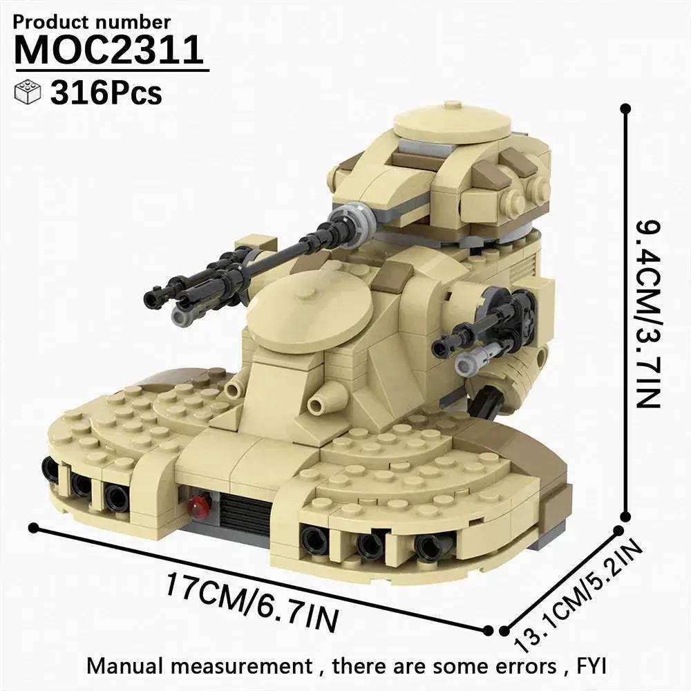 Space War Tank Building Blocks Kit Educational Diorama Toy - ToylandEU