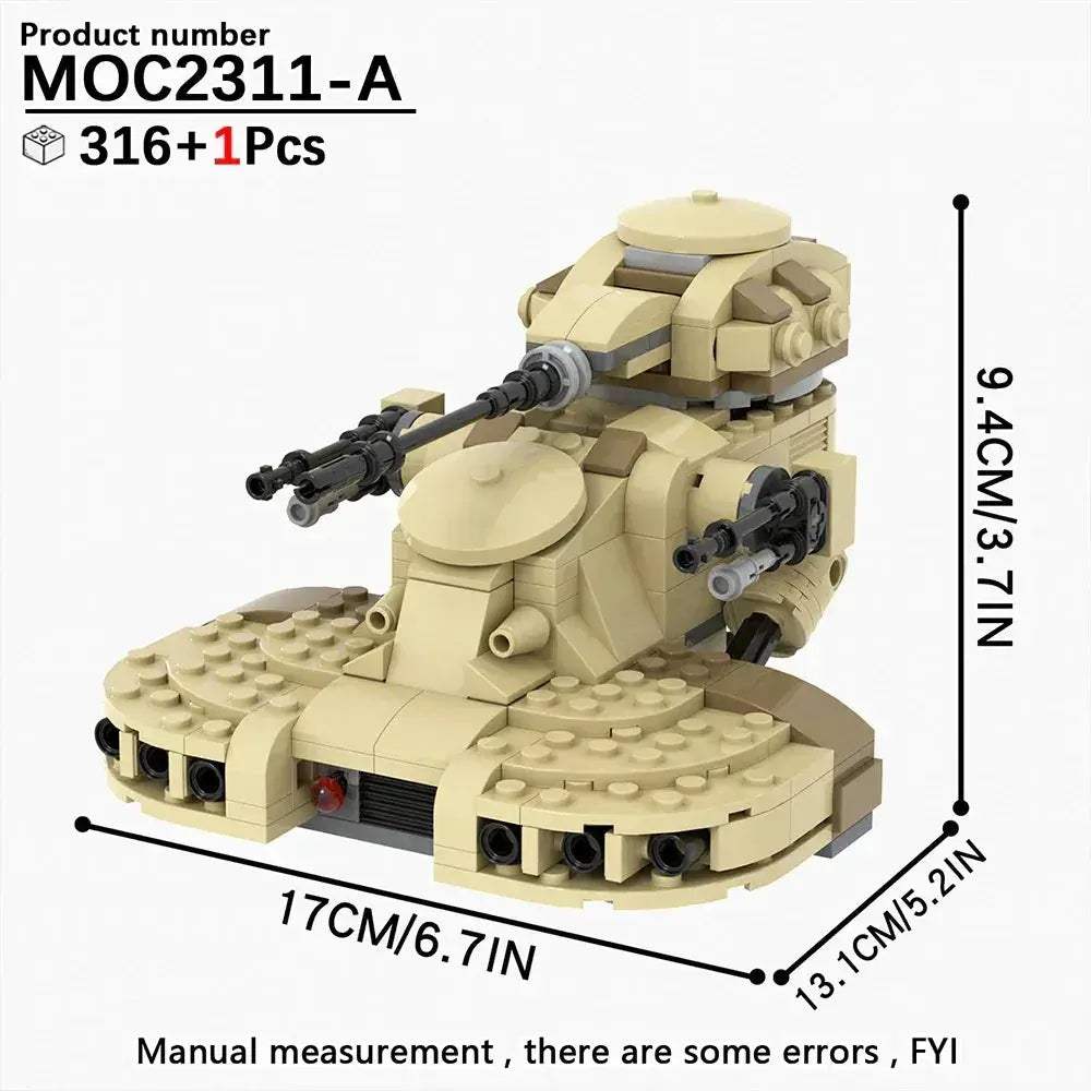Space War Tank Building Blocks Kit Educational Diorama Toy - ToylandEU