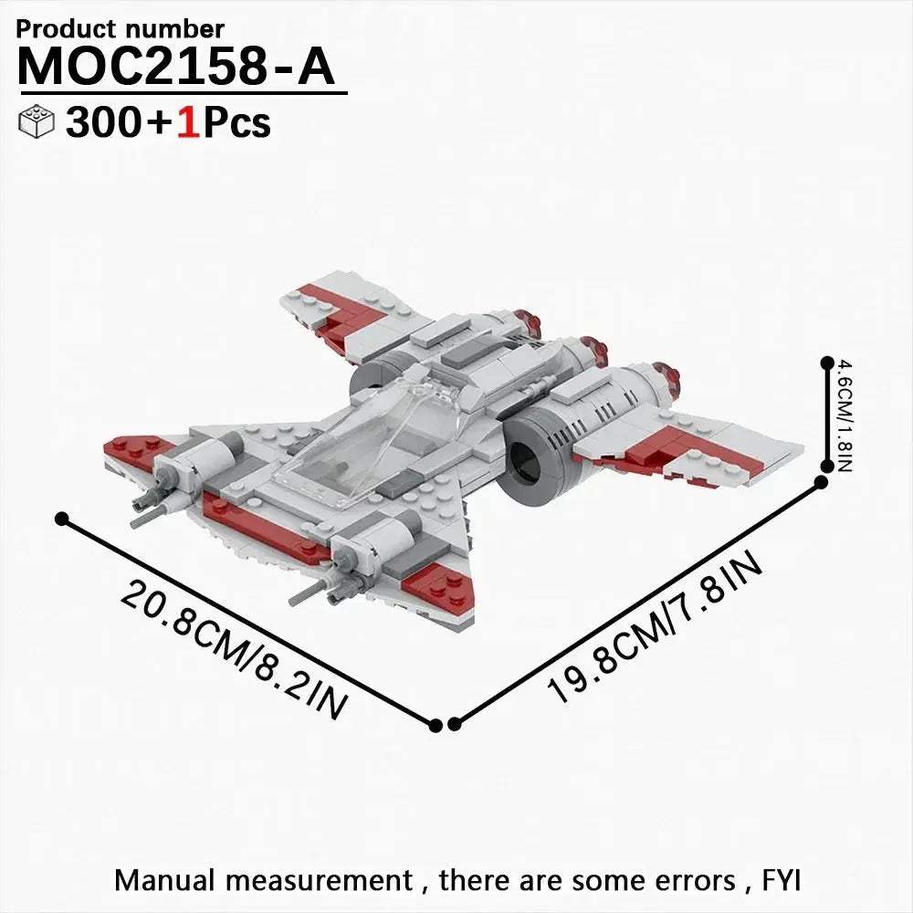 Space Wars Fighter Building Blocks Set For Realistic Dioramas - ToylandEU