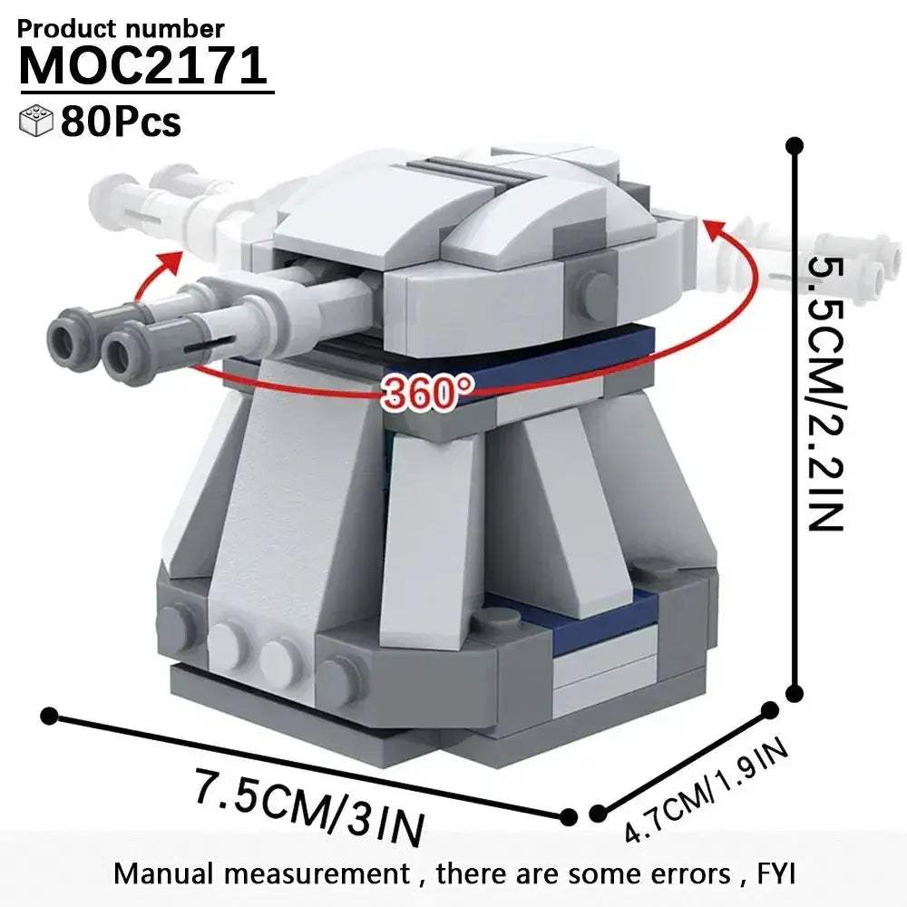 Space Wars Prop Cannon Building Blocks Set DIY Dioramas - ToylandEU