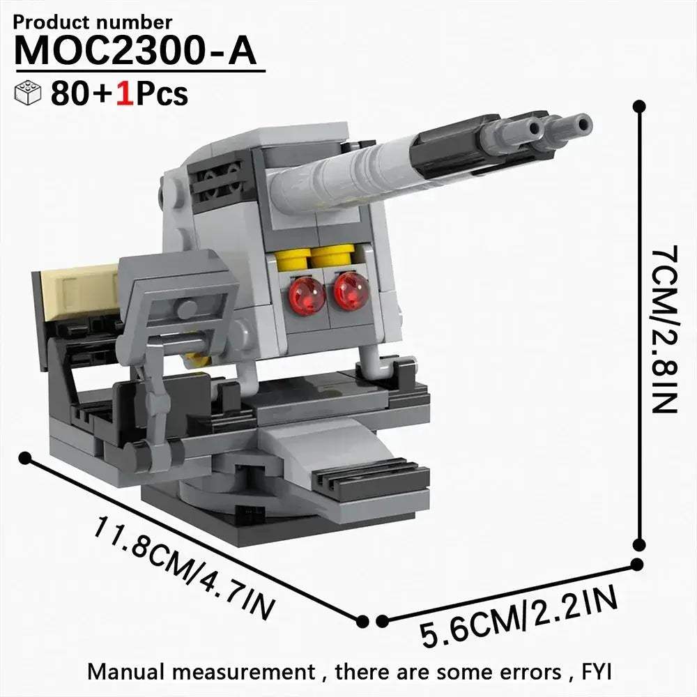 Space Wars Prop Cannon Building Blocks Set DIY Dioramas - ToylandEU