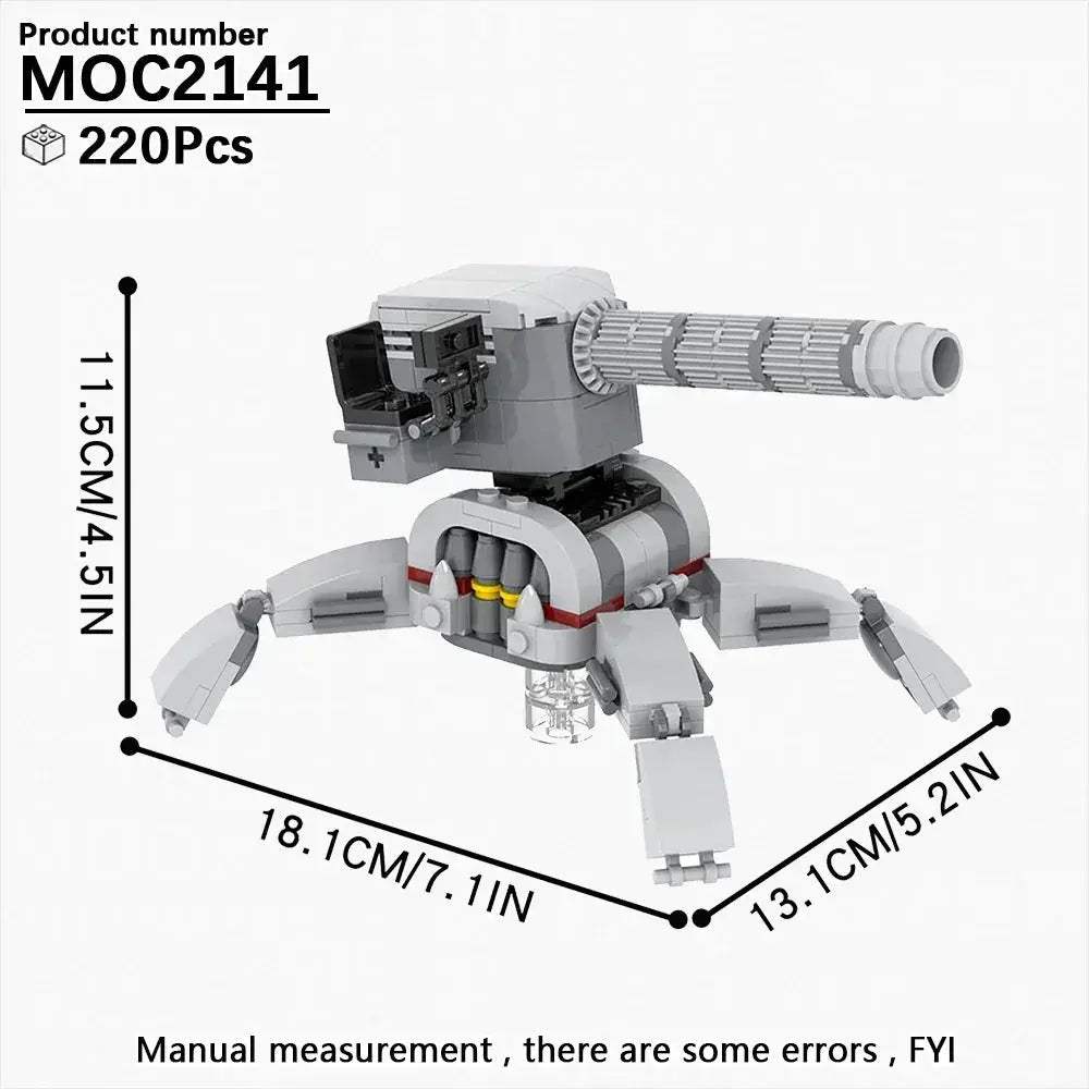 Space Wars Prop Cannon Building Blocks Set DIY Dioramas - ToylandEU