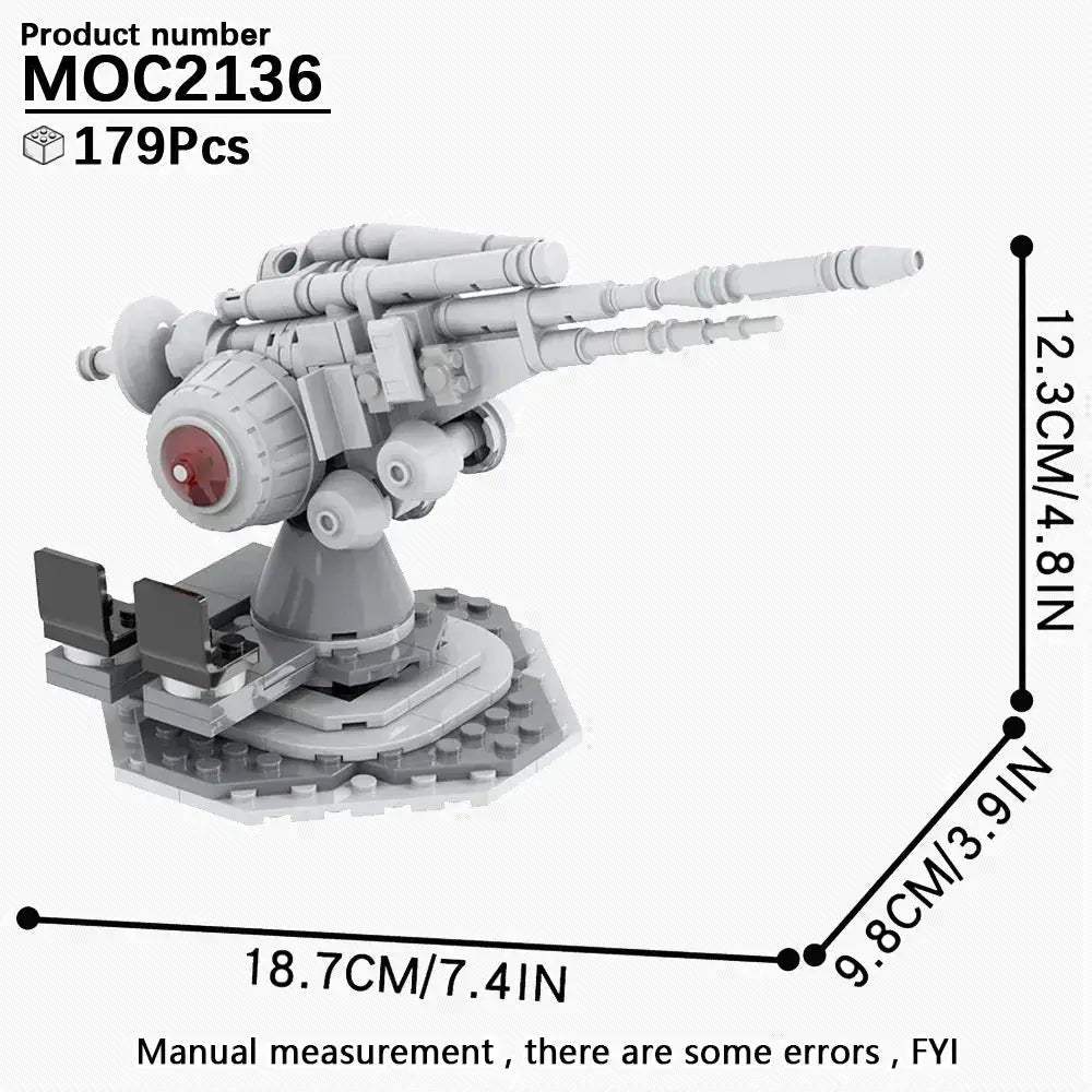 Space Wars Prop Cannon Building Blocks Set DIY Dioramas - ToylandEU