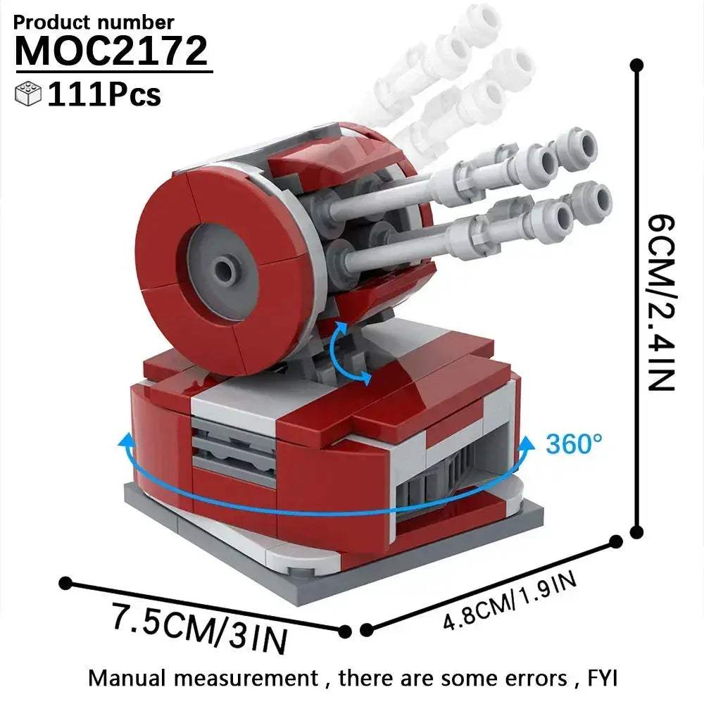 Space Wars Prop Cannon Building Blocks Set DIY Dioramas - ToylandEU