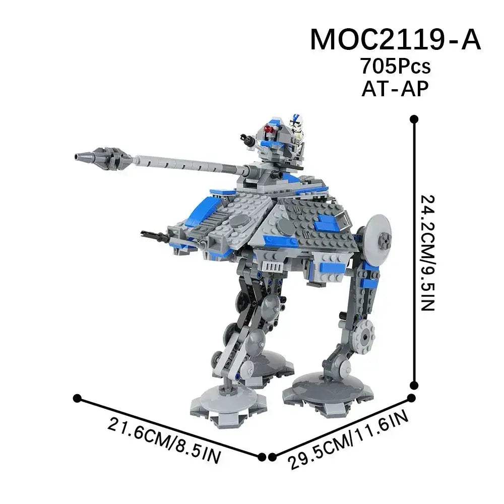 Space Wars Walking Machine Educational Building Blocks Set - ToylandEU