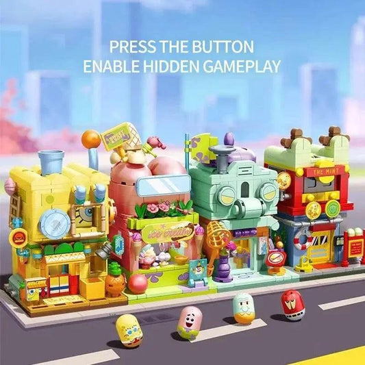  MOC SpongeBob SquarePants Building Blocks Double Layer Set Kid Toys -  ToylandEU™
