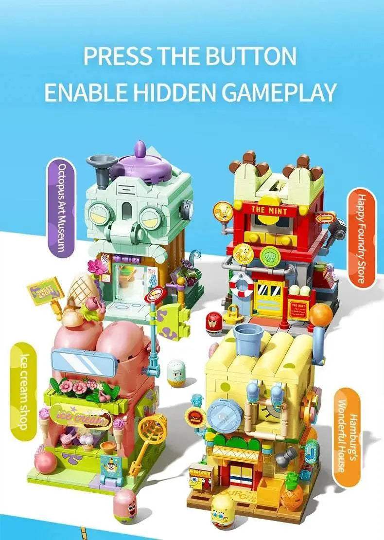 SpongeBob SquarePants Building Blocks Double Layer Set Kid Toys - ToylandEU