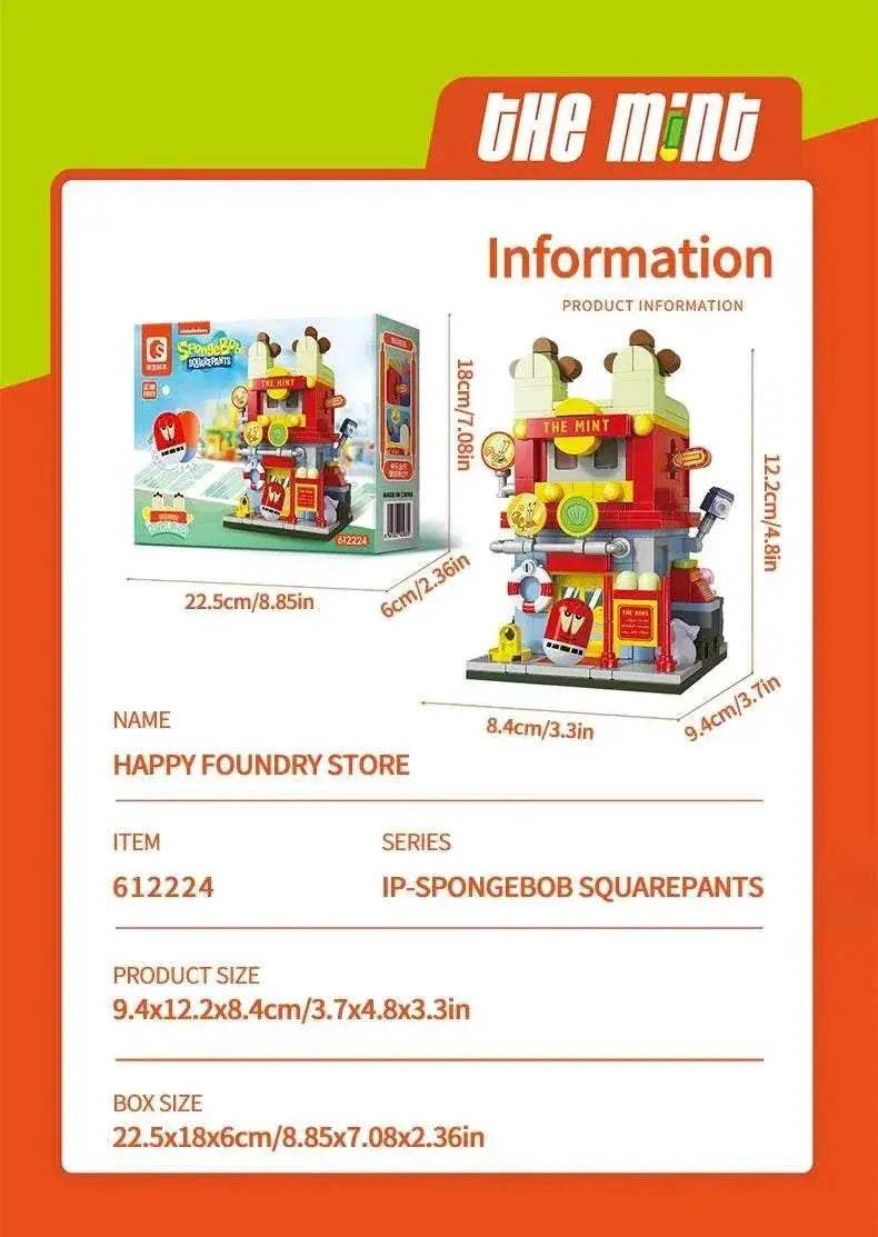 SpongeBob SquarePants Building Blocks Double Layer Set Kid Toys - ToylandEU