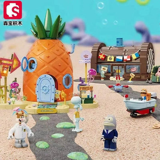  MOC SpongeBob SquarePants Building Blocks Pineapple House Set -  ToylandEU™