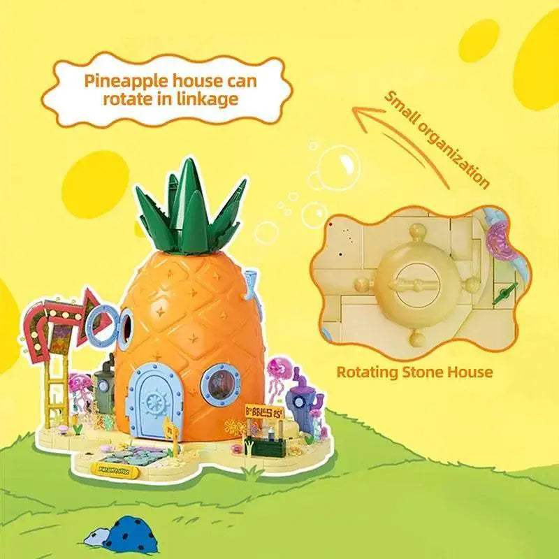SpongeBob SquarePants Building Blocks Pineapple House Set - ToylandEU