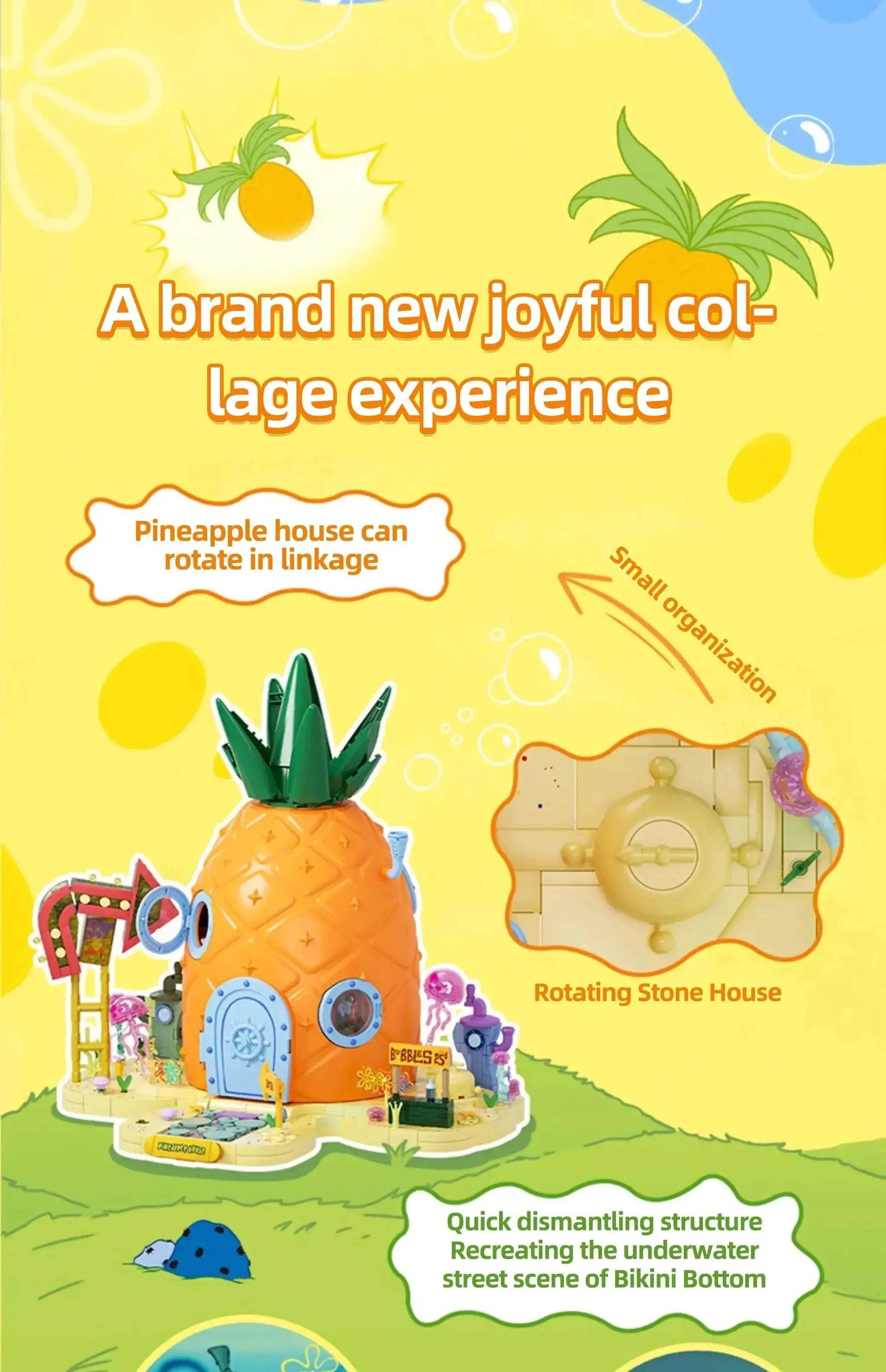 SpongeBob SquarePants Building Blocks Pineapple House Set - ToylandEU