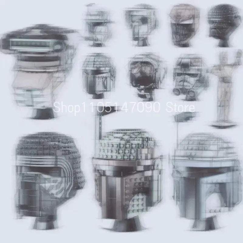 Star Wars Space Combat Helmet Building Blocks Desk Decor - ToylandEU