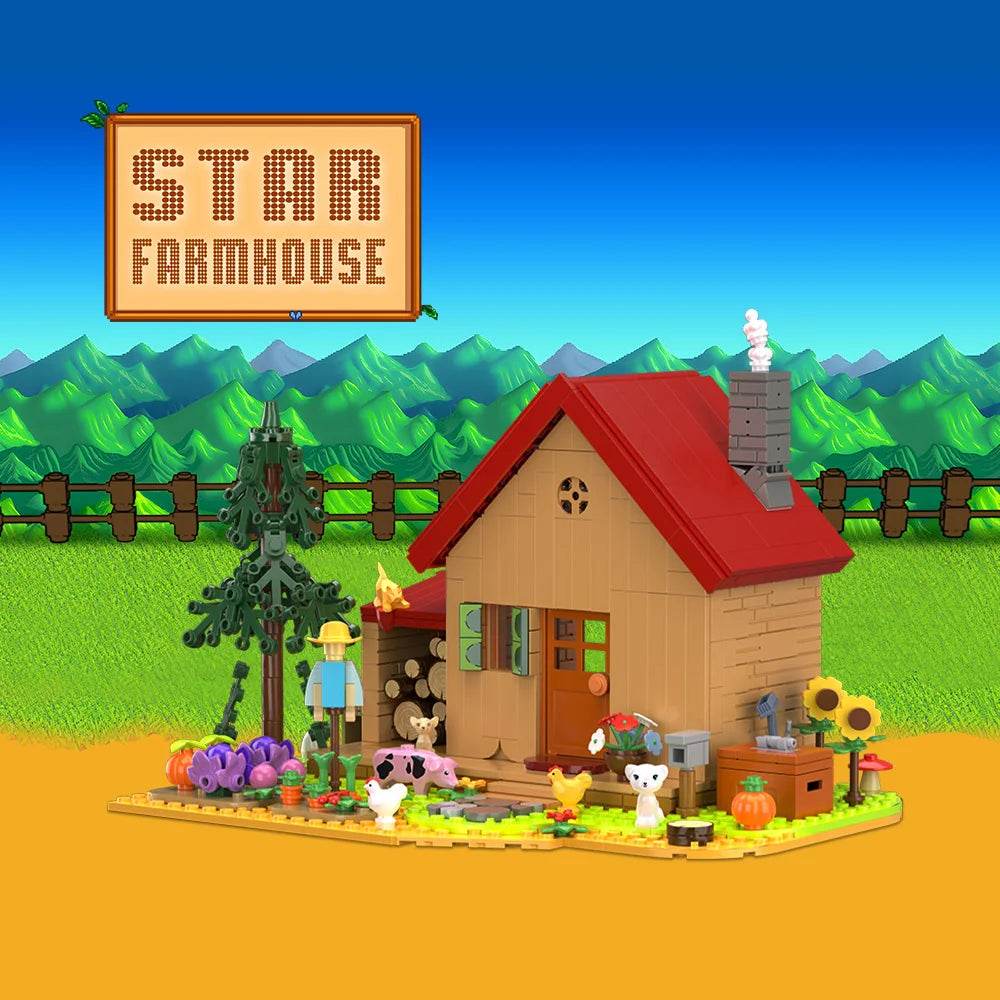 MOC Stardew Valley Farmhouse Model Building Blocks Gift - ToylandEU