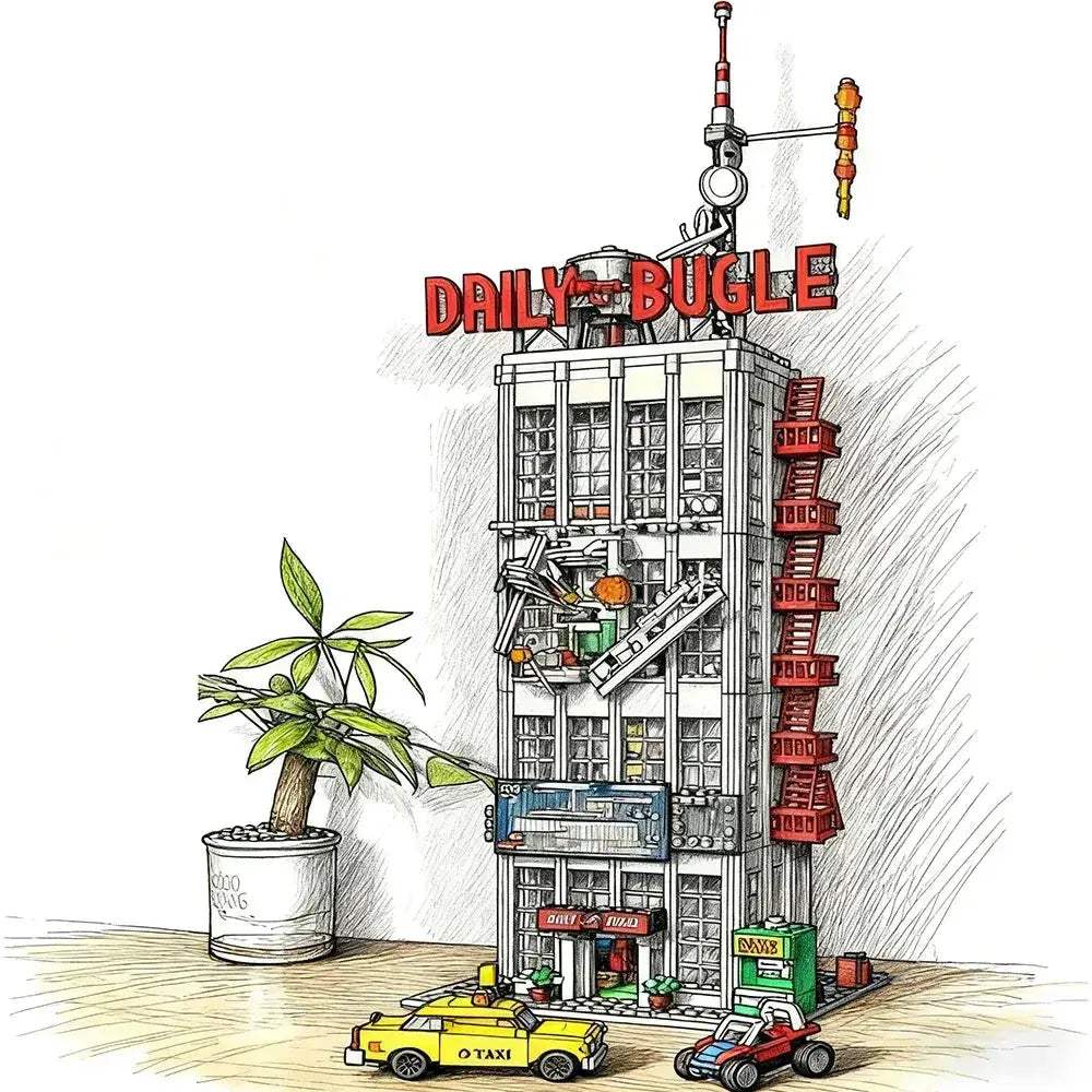 MOC Street View Building Blocks Set For Creative City Models - ToylandEU