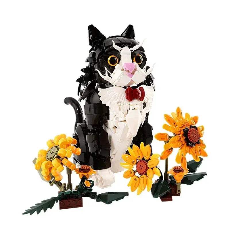 MOC Sunflower Cat Building Blocks 1434 Piece Educational Set For Kids - ToylandEU