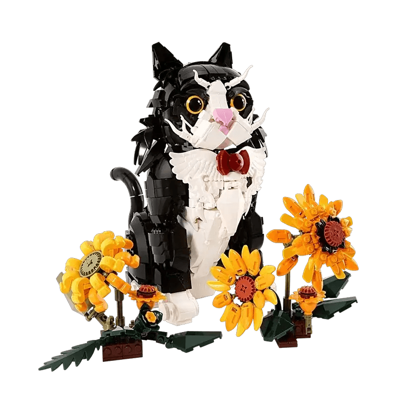 MOC Sunflower Cat Building Blocks 1434 Piece Educational Set For Kids - ToylandEU