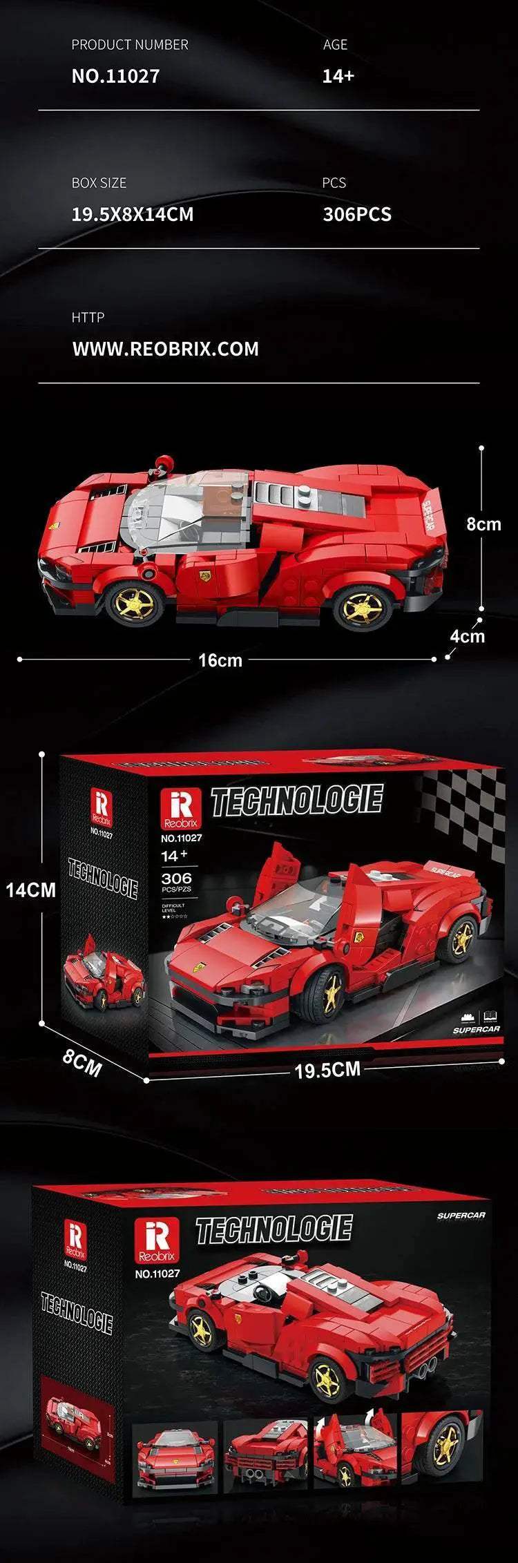 Super Sport Car Building Blocks City Speed Champion Vehicle Model - ToylandEU