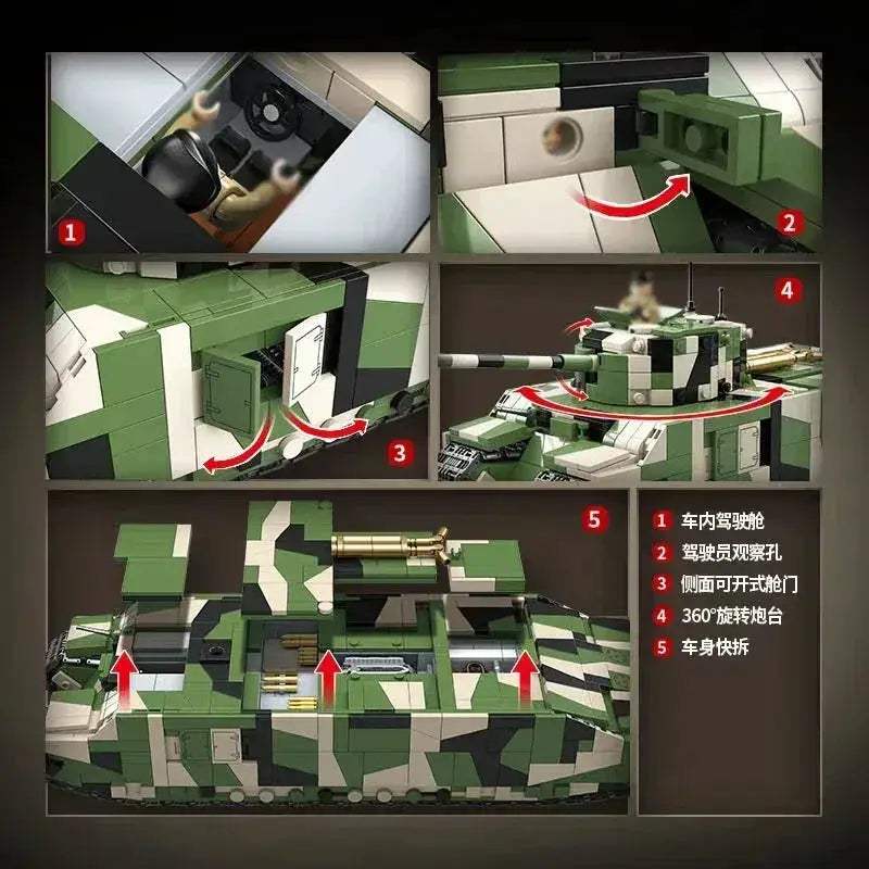 MOC TOG II Heavy Tank Building Blocks Kit Realistic Detail - ToylandEU