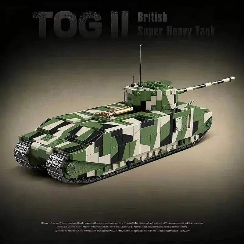 MOC TOG II Heavy Tank Building Blocks Kit Realistic Detail - ToylandEU
