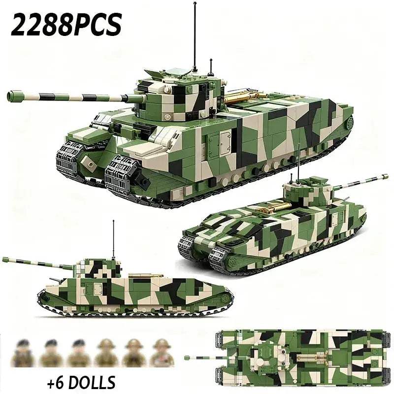 MOC TOG II Heavy Tank Building Blocks Kit Realistic Detail - ToylandEU
