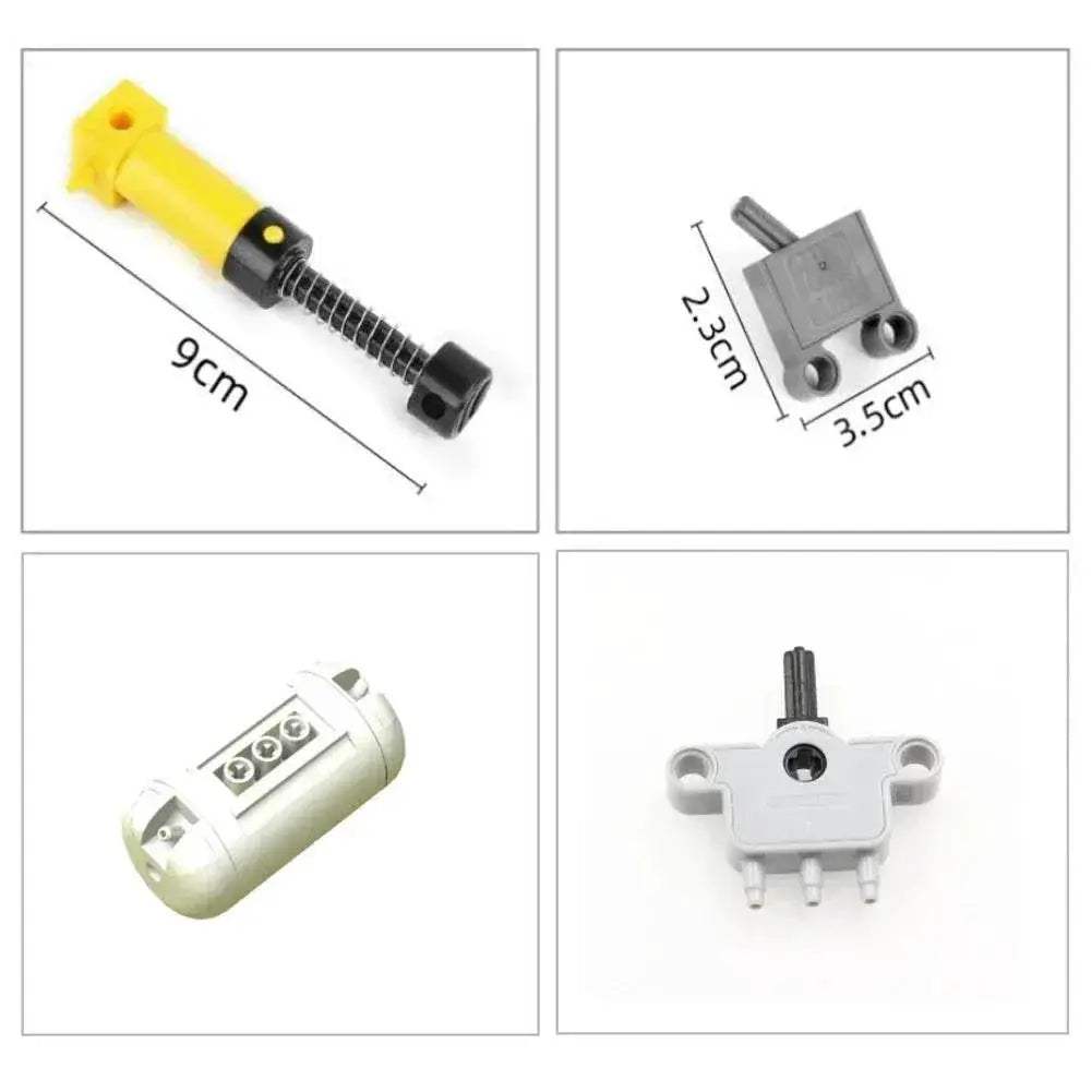 MOC Technical Hose Air Pump Tank Push Rod Putter Switch Piston Compatible With Legoeds Pneumatic Parts - ToylandEU