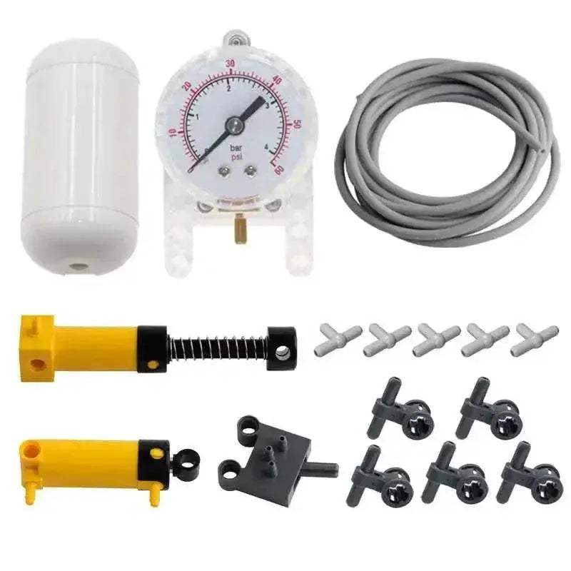 MOC Technical Hose Air Pump Tank Push Rod Putter Switch Piston Compatible With Legoeds Pneumatic Parts - ToylandEU