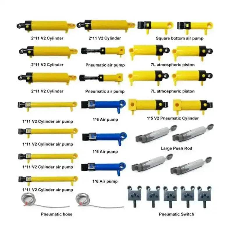 MOC Technical Hose Air Pump Tank Push Rod Putter Switch Piston Compatible With Legoeds Pneumatic Parts - ToylandEU