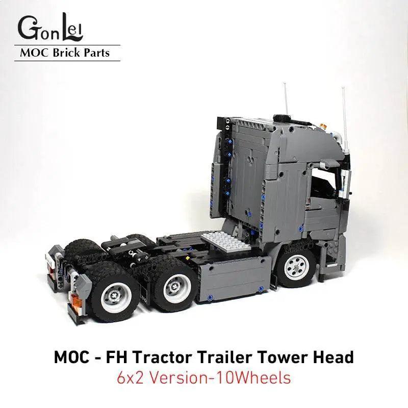  MOC Technical Truck Engineering Container FH Tractor Unit Building Blocks 4x2 6x4 Trailer Unit Tower Head Car Model Bricks Toy Gifts -  ToylandEU™