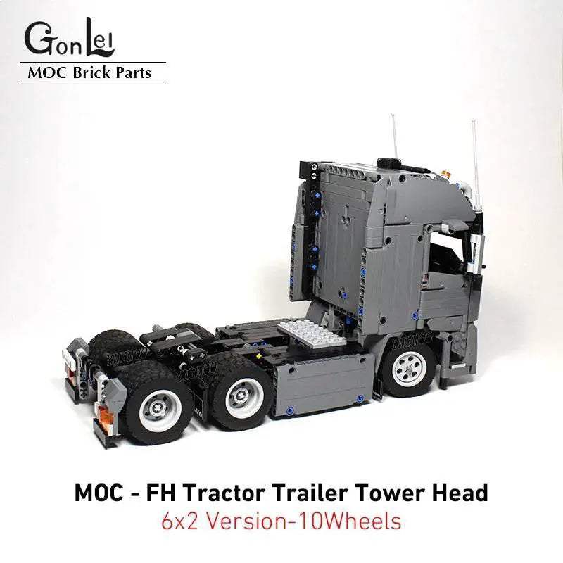  MOC Technical Truck Engineering Container FH Tractor Unit Building Blocks 4x2 6x4 Trailer Unit Tower Head Car Model Bricks Toy Gifts -  ToylandEU™
