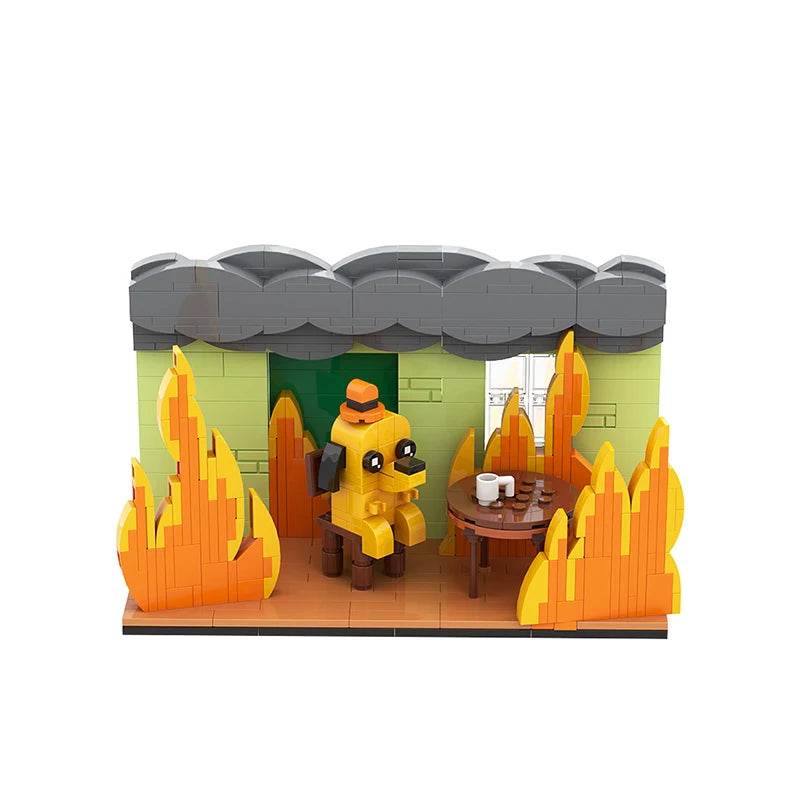 MOC This Is Fine Dog Building Block Soft Doll Educational Gift Building Bricks MOC - ToylandEU