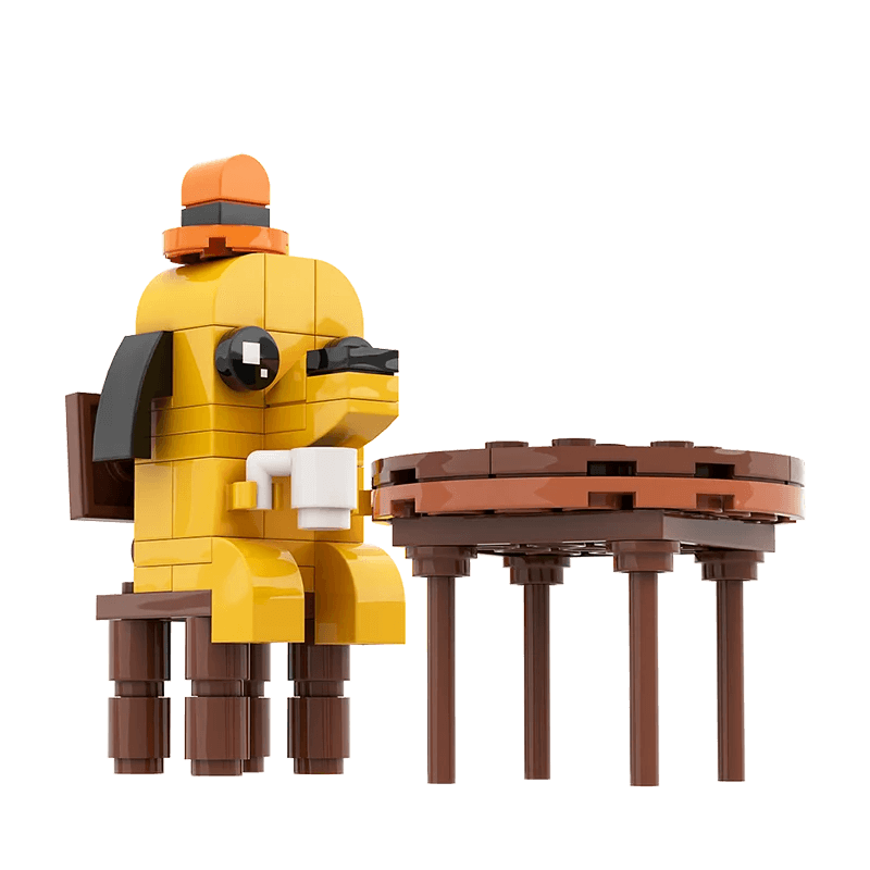 MOC This Is Fine Dog Building Block Soft Doll Educational Gift Building Bricks MOC - ToylandEU