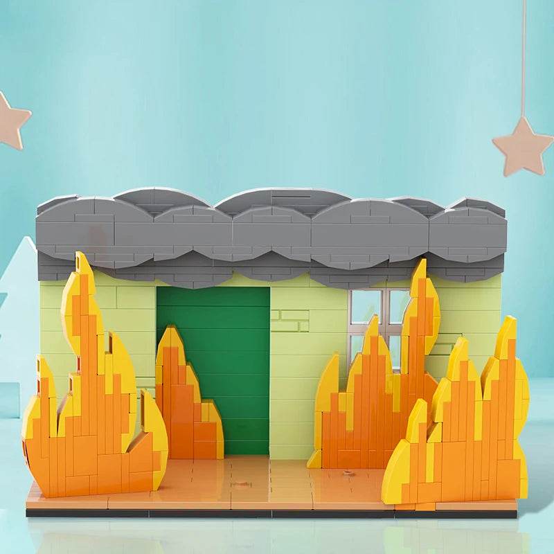 MOC This Is Fine Dog Building Block Soft Doll Educational Gift Building Bricks MOC - ToylandEU