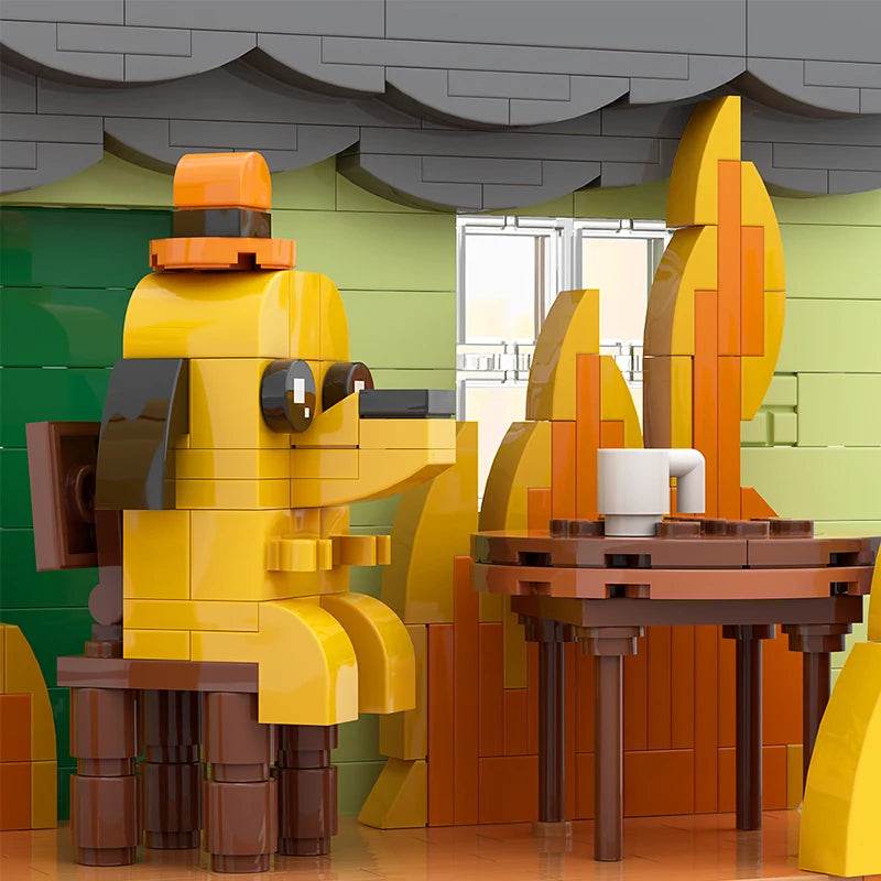 MOC This Is Fine Dog Building Block Soft Doll Educational Gift Building Bricks MOC - ToylandEU