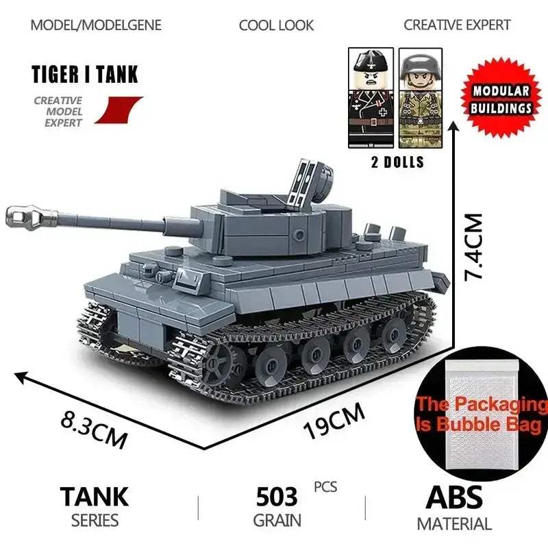 Tiger I Tank Building Blocks Compatible With Lego Sets - ToylandEU