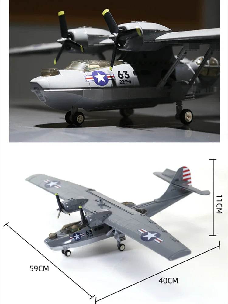 MOC Toy Mustang Helicopter Plane Building Block P51 Pirate Propeller Gift - ToylandEU