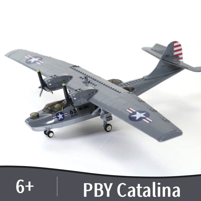 MOC Toy Mustang Helicopter Plane Building Block P51 Pirate Propeller Gift - ToylandEU