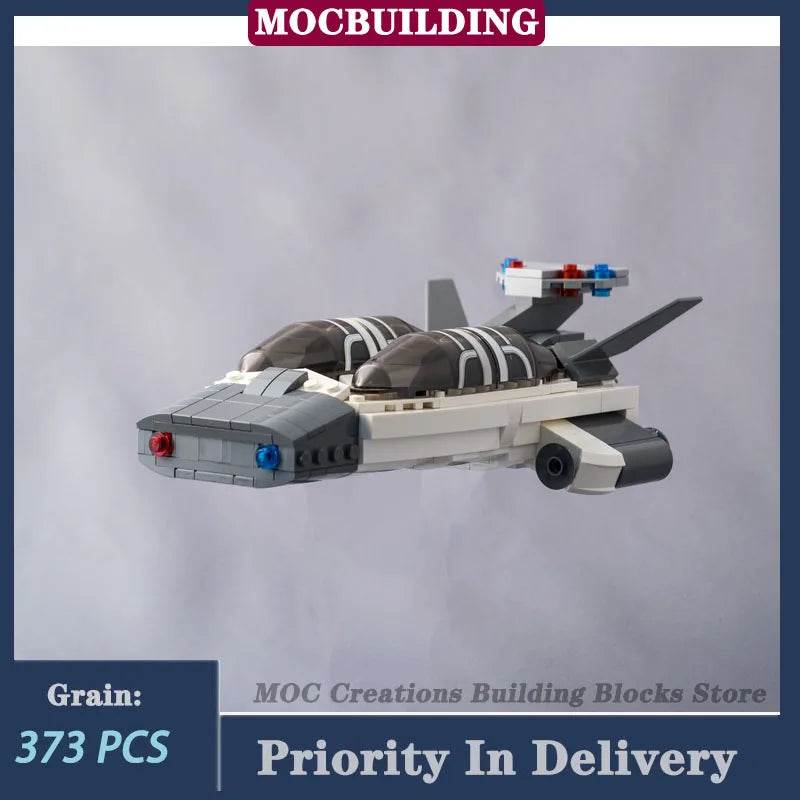 MOC Transport Police Interceptor Model Building Block Air Vehicle Boy Toy Birthday Gift - ToylandEU