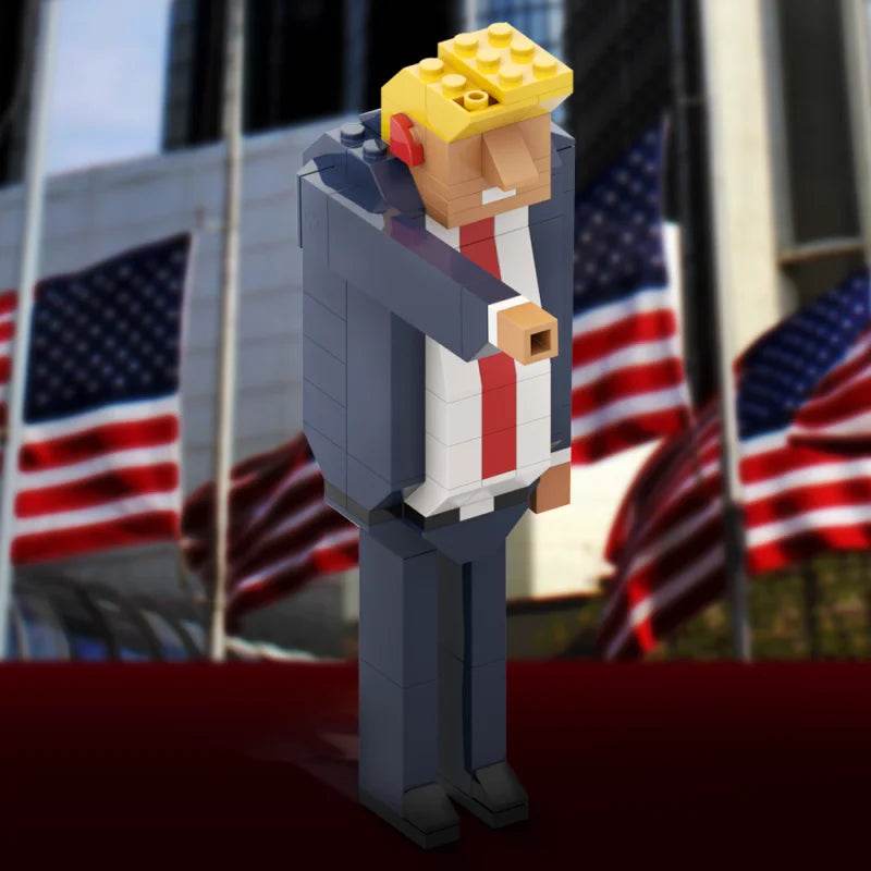 MOC Trump Cartoon Model Building Blocks Mini Action Figure Building Bricks MOC - ToylandEU
