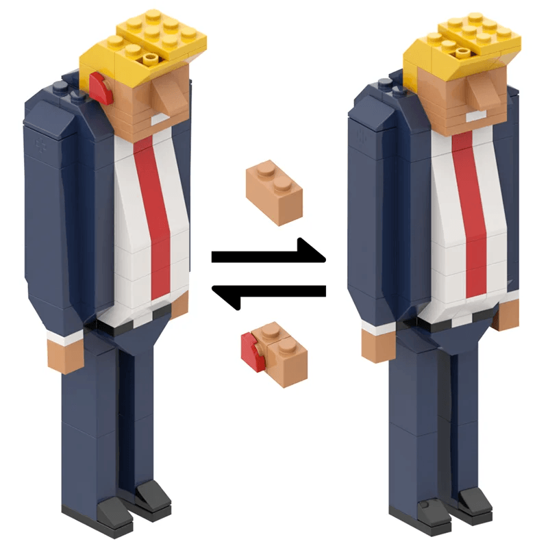 MOC Trump Cartoon Model Building Blocks Mini Action Figure Building Bricks MOC - ToylandEU
