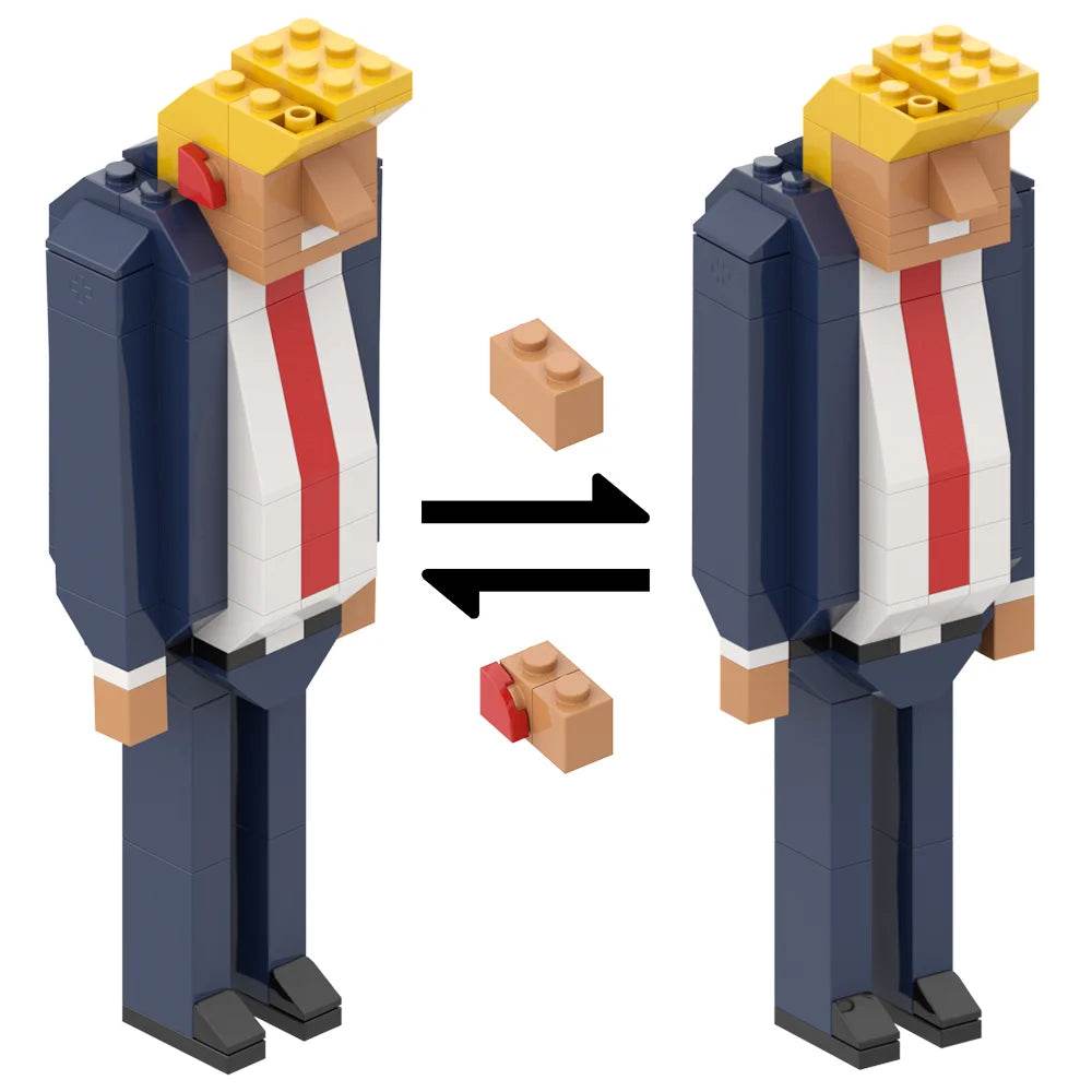 MOC Trump Cartoon Model Building Blocks Mini Action Figure Building Bricks MOC - ToylandEU
