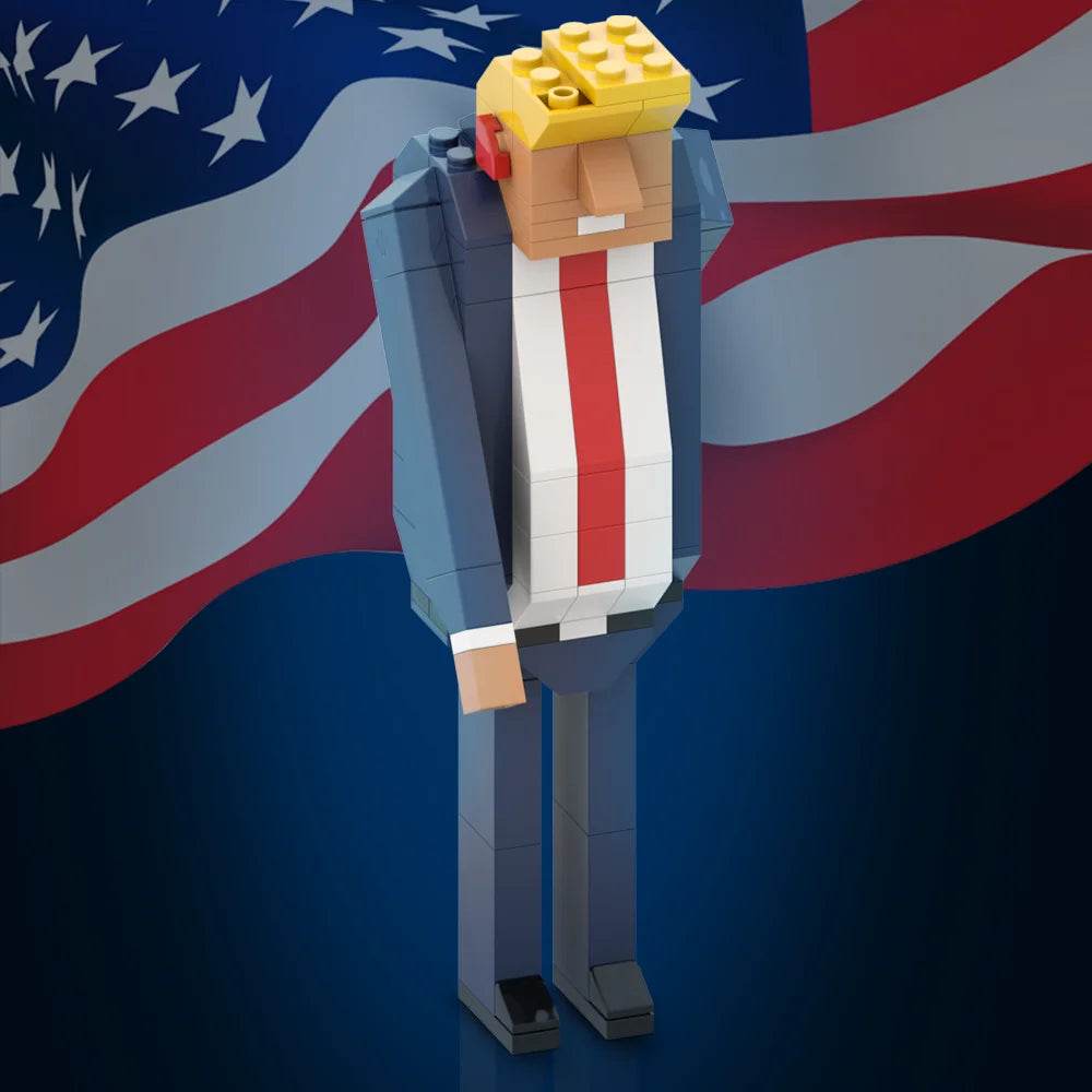 MOC Trump Cartoon Model Building Blocks Mini Action Figure Building Bricks MOC - ToylandEU