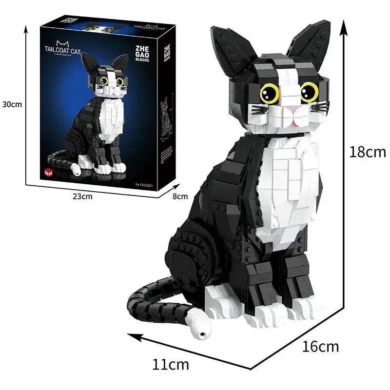 Tuxedo Cat Building Blocks Educational Toy Gift For Kids - ToylandEU