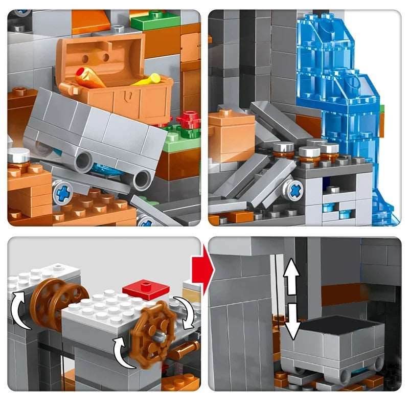 MOC Ultimate Mountain Adventure Blocks Set - 1315 Pieces Building Bricks - ToylandEU