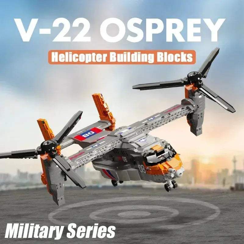 V22 Osprey Helicopter Building Blocks Lego Compatible - ToylandEU