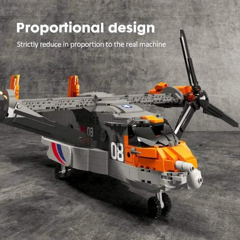 V22 Osprey Helicopter Building Blocks Lego Compatible - ToylandEU
