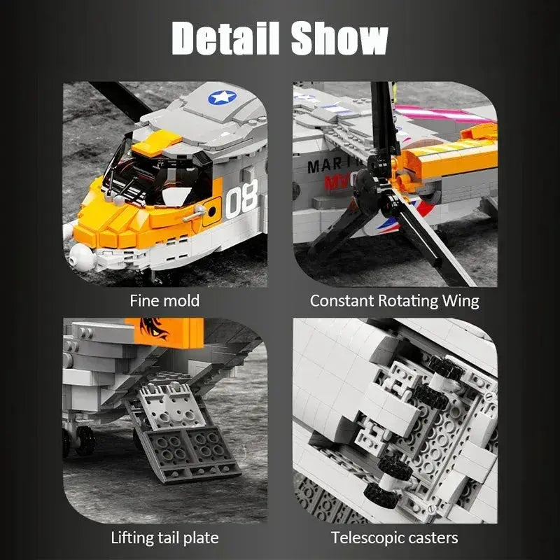 V22 Osprey Helicopter Building Blocks Lego Compatible - ToylandEU