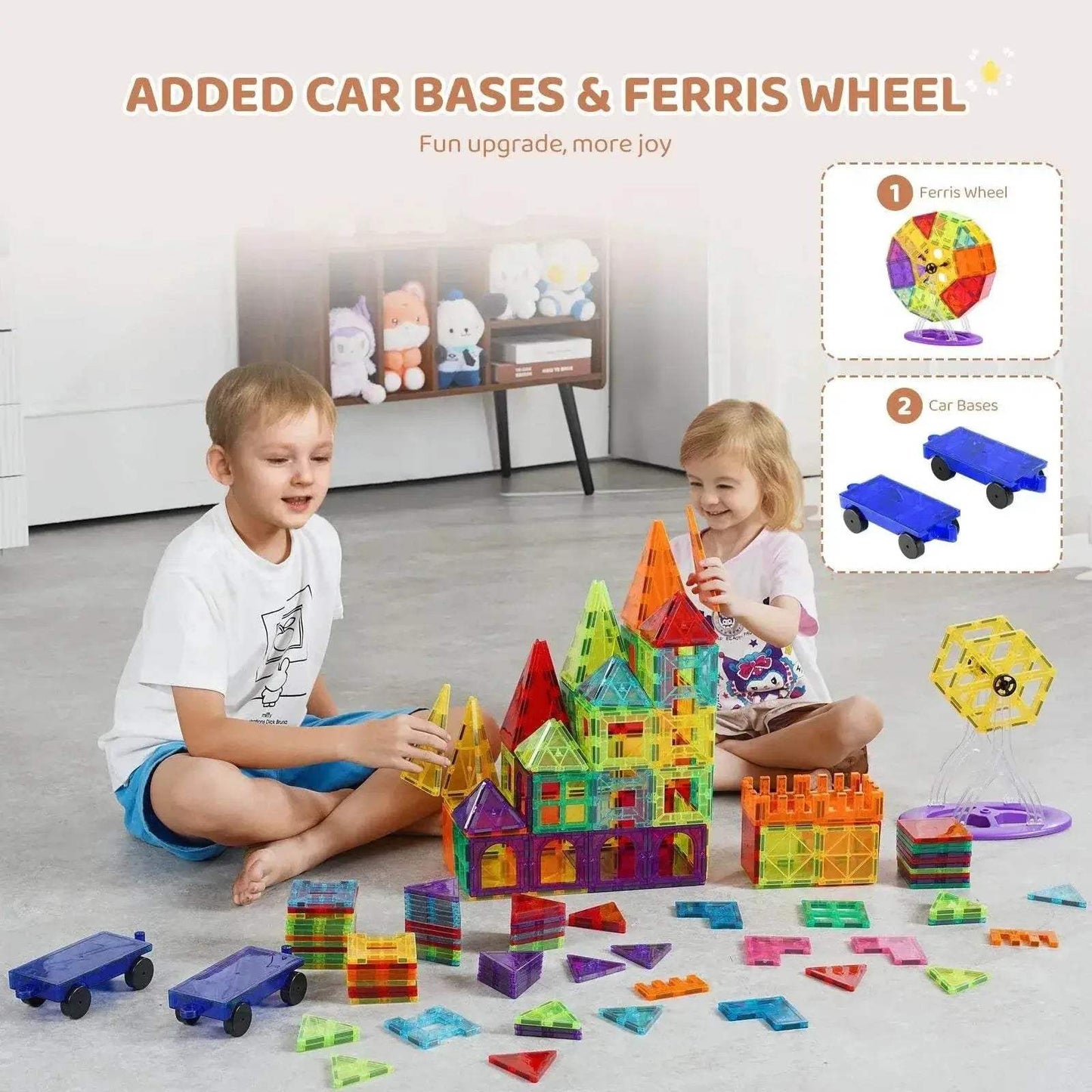 VEVOR 180PCS Magnetic Building Blocks Set for Kids Gifts - ToylandEU
