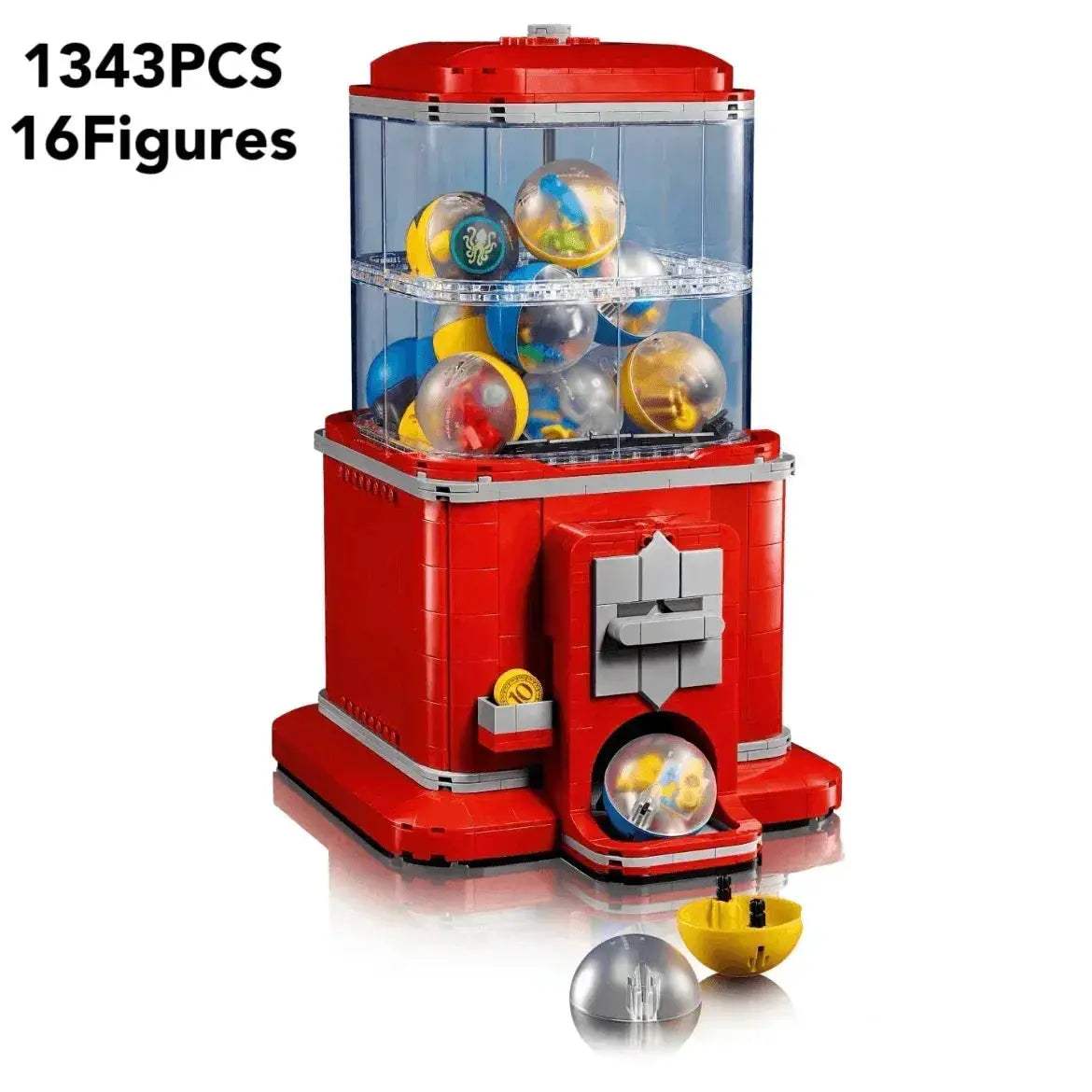 Vending Machine Building Blocks Set With Coin Operated Play - ToylandEU