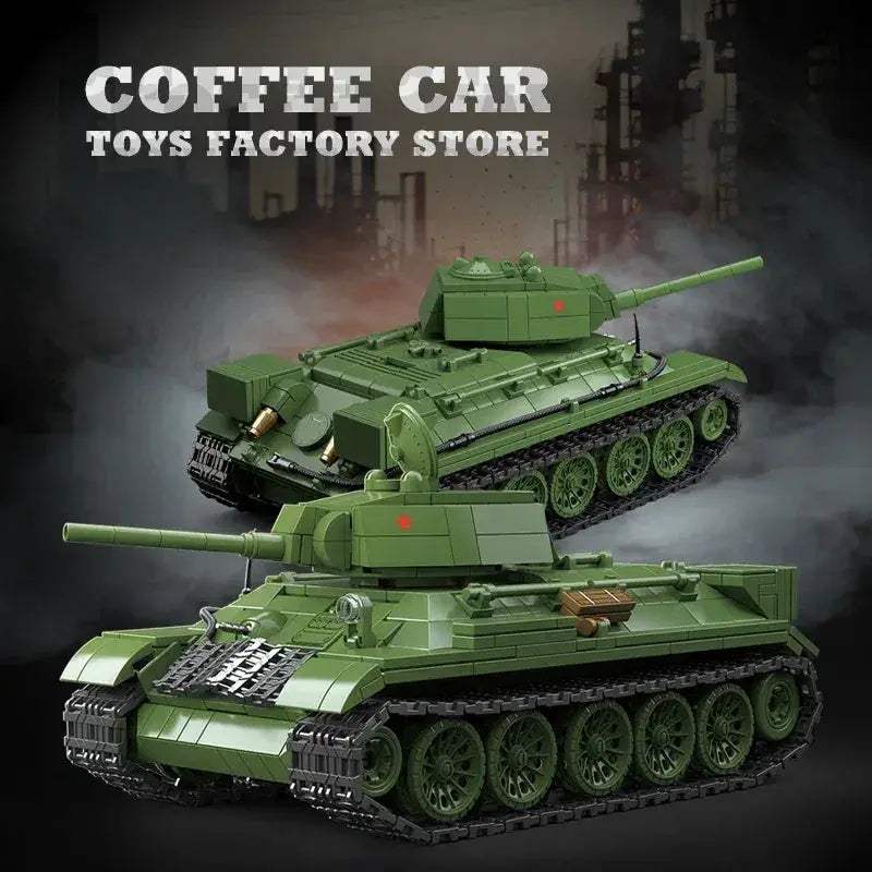 MOC WW2 Army Tank Building Blocks Lego Compatible Educational Toy - ToylandEU