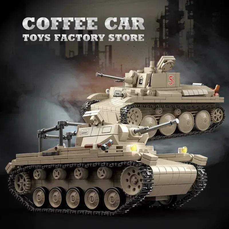 MOC WW2 Army Tank Building Blocks Lego Compatible Educational Toy - ToylandEU